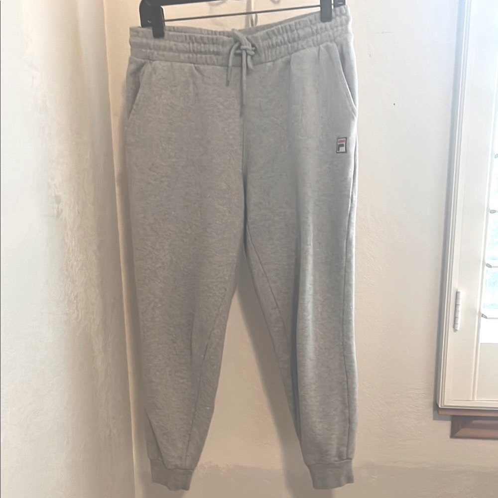 Fila Light Gray Sweatpants with Logo